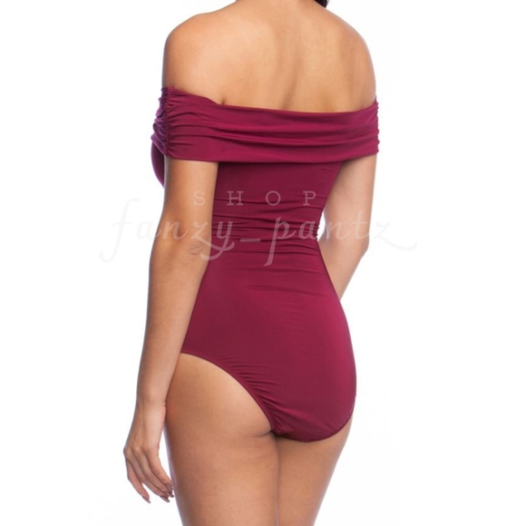 TRINA TURK GETAWAY SWIMSUIT NEW OFF THE SHOULDER - Picture 3 of 4